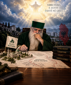 MBRETËRIA E ZOTIT ËSHTË NË QIELL.                    ATËHERË, PSE NJË SHTET NË TOKË?                                   A DUHET BESIMTARËT TË KËRKOJNË                             DORËHEQJEN E BABA MONDIT?